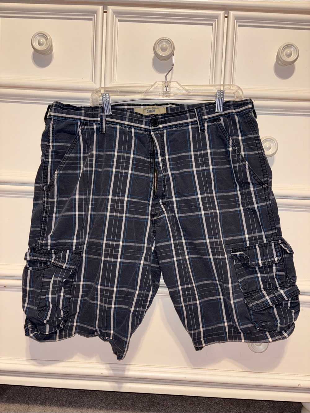 Vintage 2000s WRANGLER JEANS Plaid Cargo Shorts